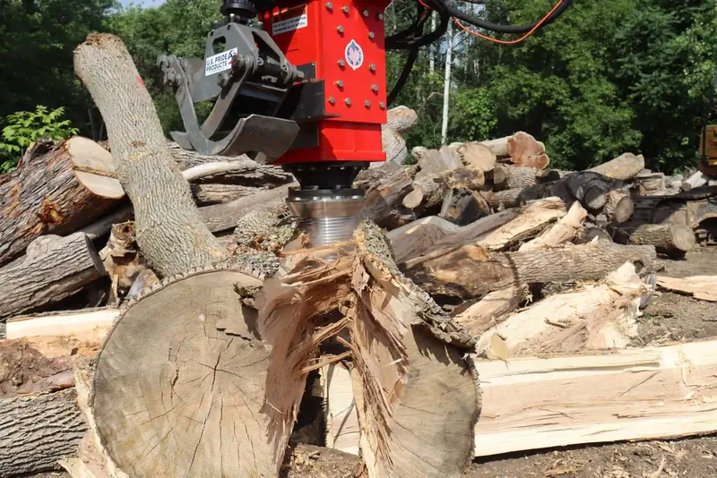 U.S Pride Cone Screw Log Splitter | Model Hf-800 (2-Speed) | Splitter Weight 1,750 Lbs | For Large Skid Steers & Excavators 1