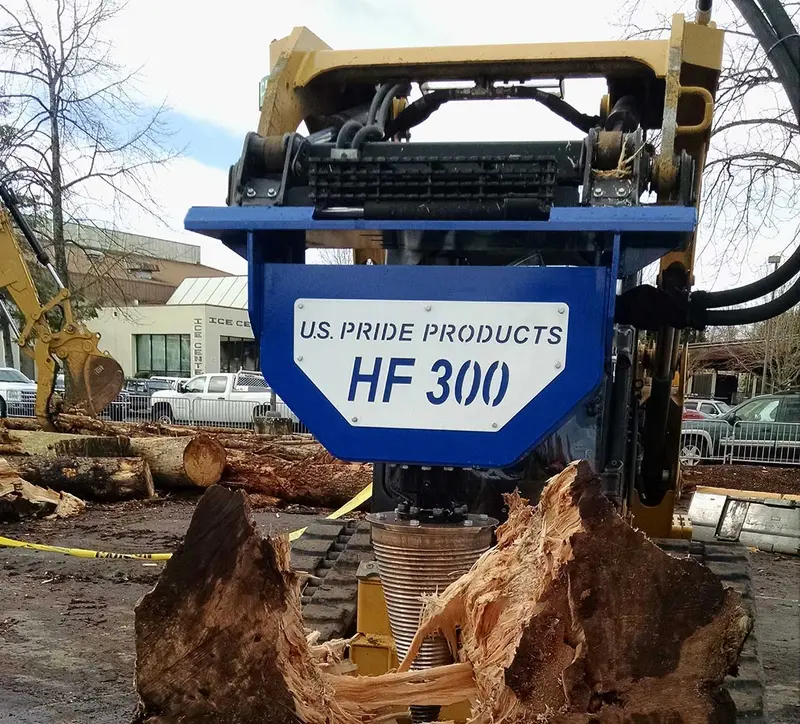 U.S Pride Hands Free Cone Log Splitter | Model Hf-300 | Max Split Size 12' Ft | Oil Flow Range 15-32 Gpm | For Large Sized Skid Steers 1