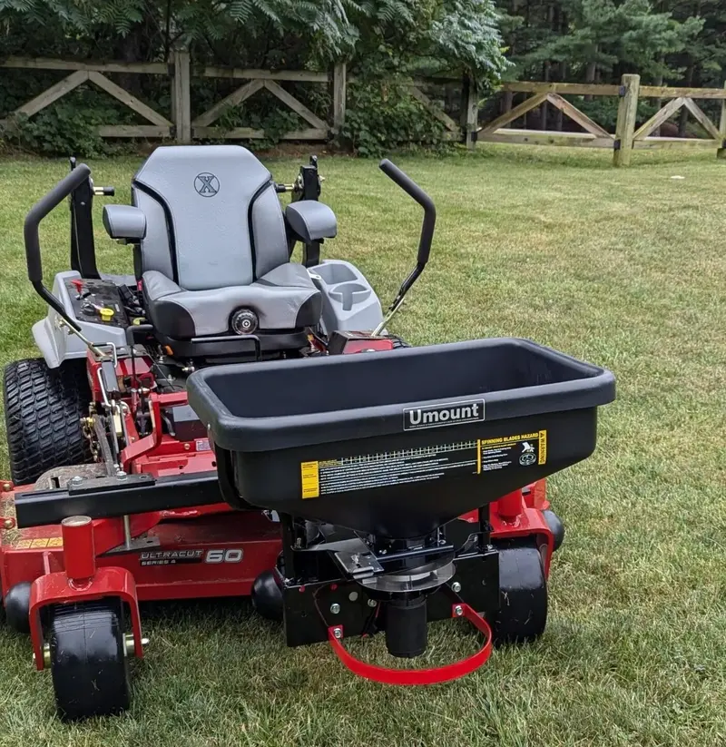 Umount Broadcaster Dry Spreader | Capacity 26" Cubic Inches | Stainless Steel Blade | For Lawn Mowers 2