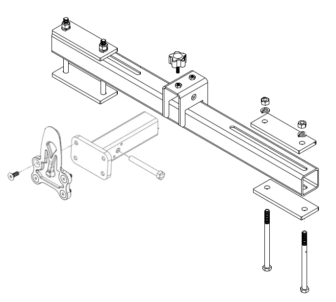 Umount Z-Turn & Stand-On Mower Mount 36″ | 3/8″ Thick Steel Plates | Caster Arms 2