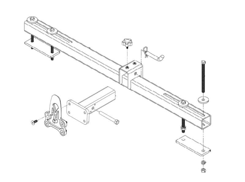 Umount Z-Turn & Stand-On Mower Mount 48″ | Caster Arms | 3/8″ Thick Steel Plates 2