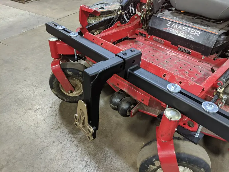 Umount Z-Turn & Stand-On Mower Mount 48″ | Caster Arms | 3/8″ Thick Steel Plates 3
