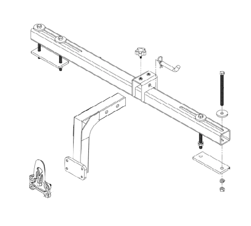 Umount Z-Turn & Stand-On Mower Mount 48″ | Caster Arms | 3/8″ Thick Steel Plates 3