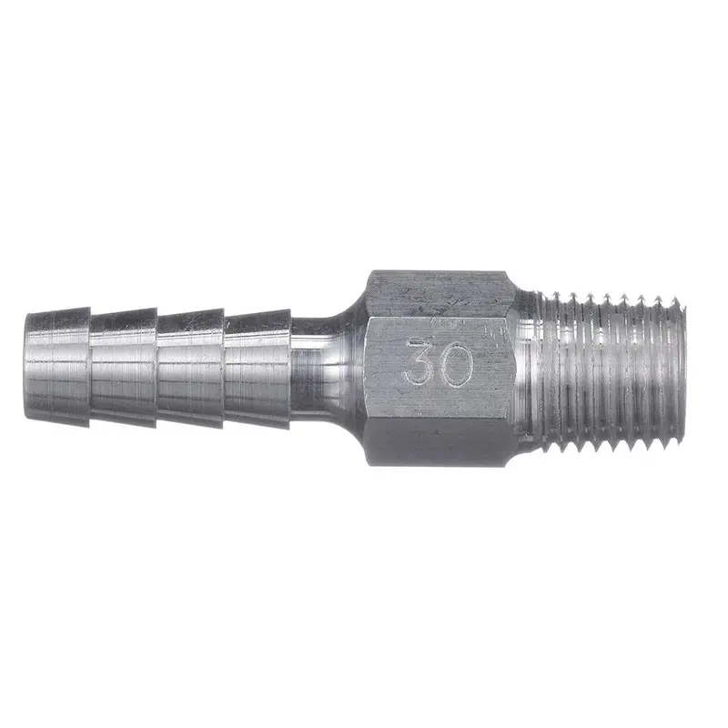Universal Aluminum Fuel Hose Fitting - 1/4" Npt X 3/8" Barb - (Anti-Siphon Valve) [88Fas014-6] 1