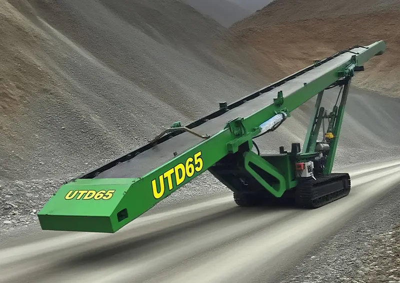 Upsen Crawler Mobile Stacker Conveyor | Model U-Td65 | Capacity 100–300 T/H | Belt Width 1000 Mm 1