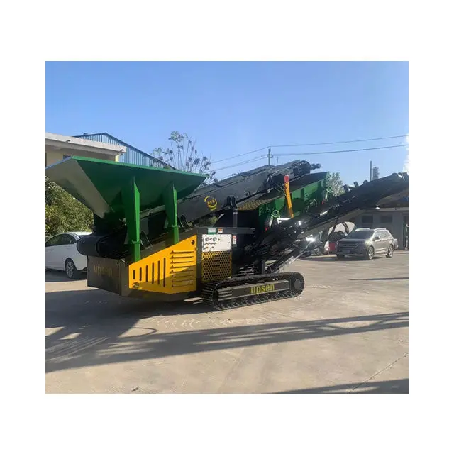 Upsen Mobile Vibrating Screener 3 Way Portable Screener | Model U-Yk1235 | Diesel Engine 48 Hp | Stock Bin Volume 1.5 Cubic Meter 1