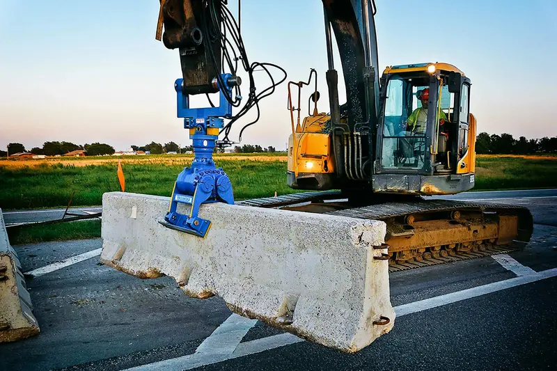 Vacuworx Hydraulic Barrier Lifter | Model Hl Series | Width 24" To 30" | Capacity 6,000 To 23,200 Lb | 2.75 To 10.5 Tons | For Excavators & Large Host Machines 1