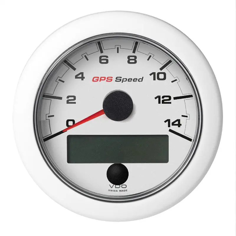 Veratron 3-3/8" (85Mm) Oceanlink Gps Speedometer (0-14 Kn/Mph/Kmh) White Dial  Bezel [A2c1352010001] 1