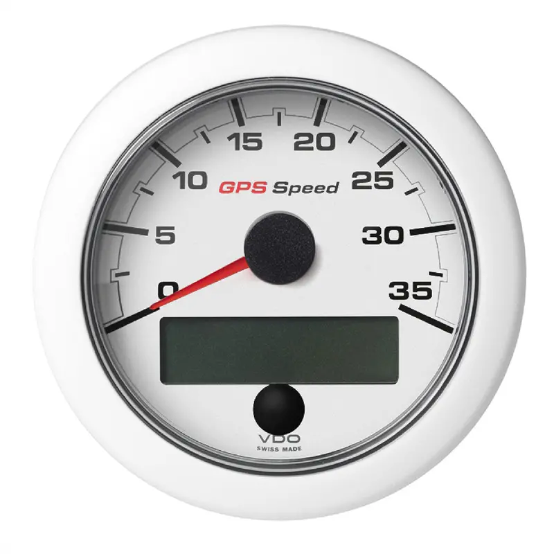 Veratron 3-3/8" (85Mm) Oceanlink Gps Speedometer (0-35 Kn/Mph/Kmh) - White Dial  Bezel [A2c1352080001] 1
