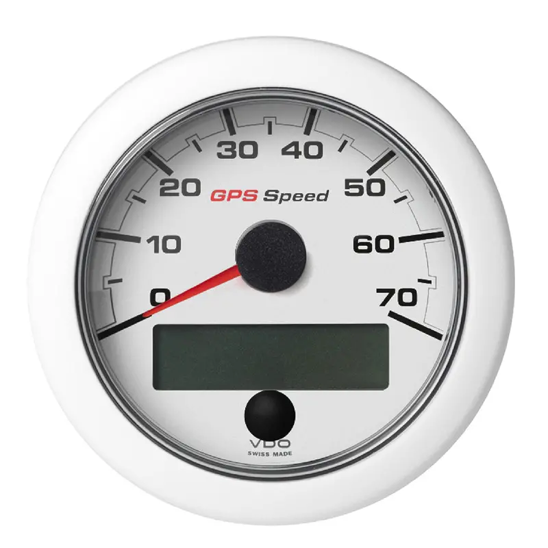 Veratron 3-3/8" (85Mm) Oceanlink Gps Speedometer (0-70 Kn/Mph/Kmh) - White Dial  Bezel [A2c1352090001] 1