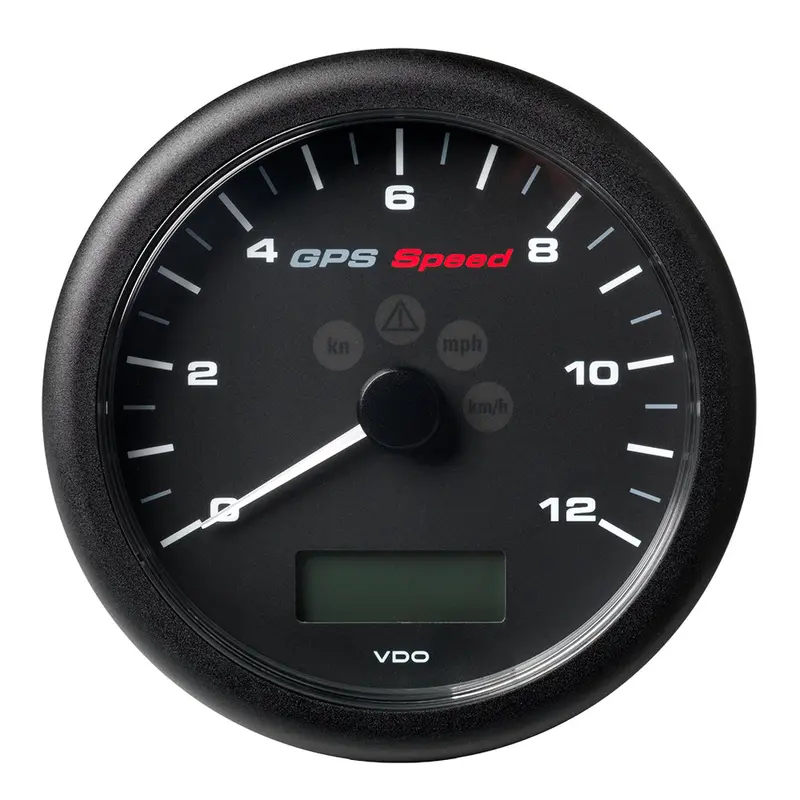 Veratron 4-1/4" (110Mm) Viewline Gps Speedometer 0-12 Knots/Kmh/Mph - 8 To 16V Black Dial  Bezel [A2c59501987] 1
