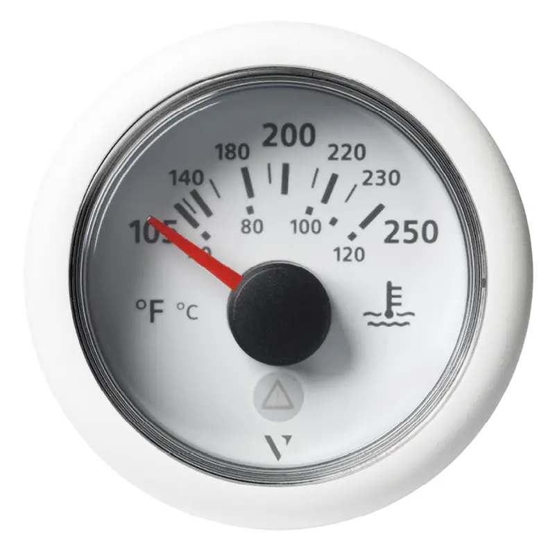 Veratron 52 Mm (2-1/16") Viewline Temperature Gauge 105F To 250F - White Dial/Bezel [A2c59514241] 1