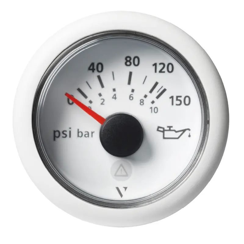 Veratron 52Mm (2-1/16") Viewline Engine Oil Pressure Gauge - 150 Psi - White Dial  Bezel [A2c59514202] 1