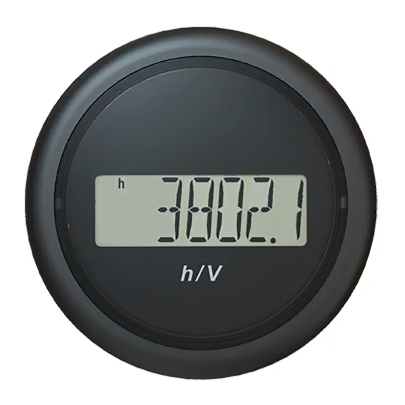Veratron 52Mm (2-1/16") Viewline Hour Counter-Voltmeter - Black [B00005302] 1