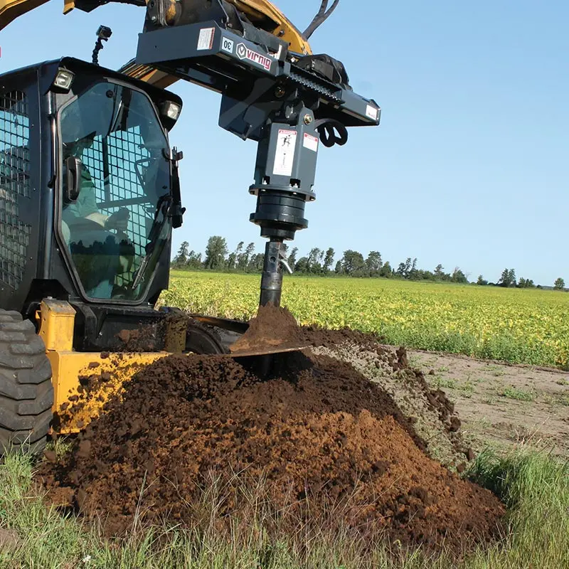 Virnig 4' Auger Bits | Rock, Standard, Tree | Models Sav, Tav & Rav | Widths 6" To 36" | Hydraulic Flow Range 15 To 25 Gpm | For Skid Steer 1