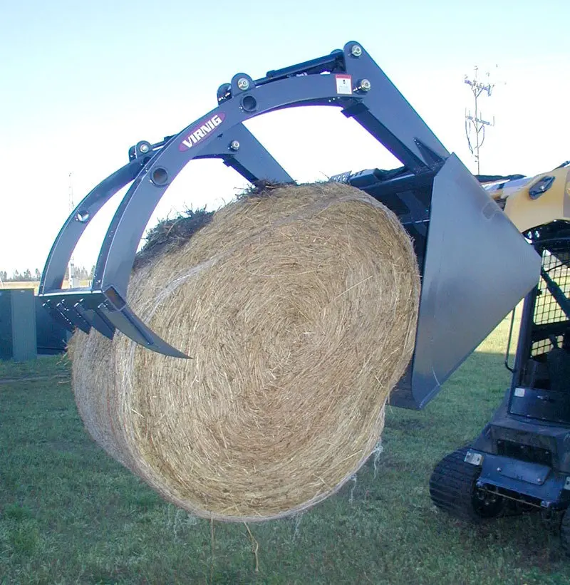 Virnig Hay Bucket Grapple | Model Hbg72 & Hbg84 | Width 73.5" & 85.5" | 15-25 Gpm | For Skid Steers 1