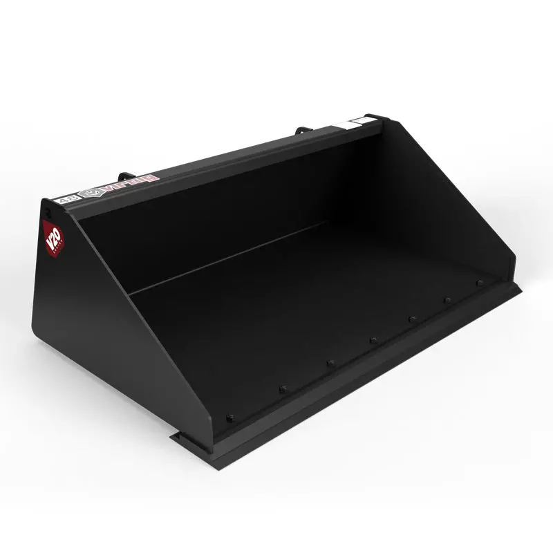 Virnig V20 Mini Skid Steer Low Profile Dirt Bucket | Clpb Series | Widths 36" To 48" | 15-25 Gpm | For Mini Skid Steers 1