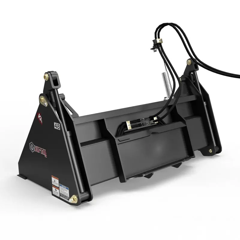 Virnig V20 Mini Skid Steer Multi-Purpose Bucket (4-In-1) | Cmp Series | Widths 36" To 54" | 15-25 Gpm | For Mini Skid Steers 10