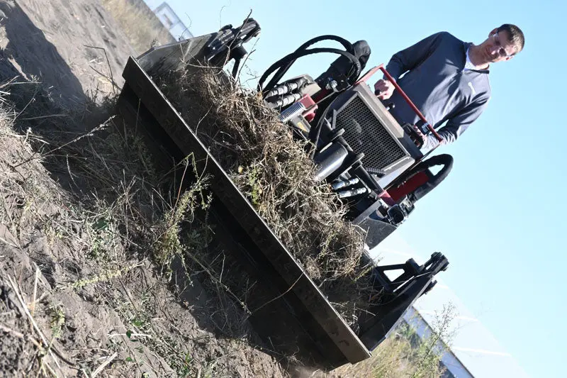 Virnig V20 Mini Skid Steer Multi-Purpose Bucket (4-In-1) | Cmp Series | Widths 36" To 54" | 15-25 Gpm | For Mini Skid Steers 2