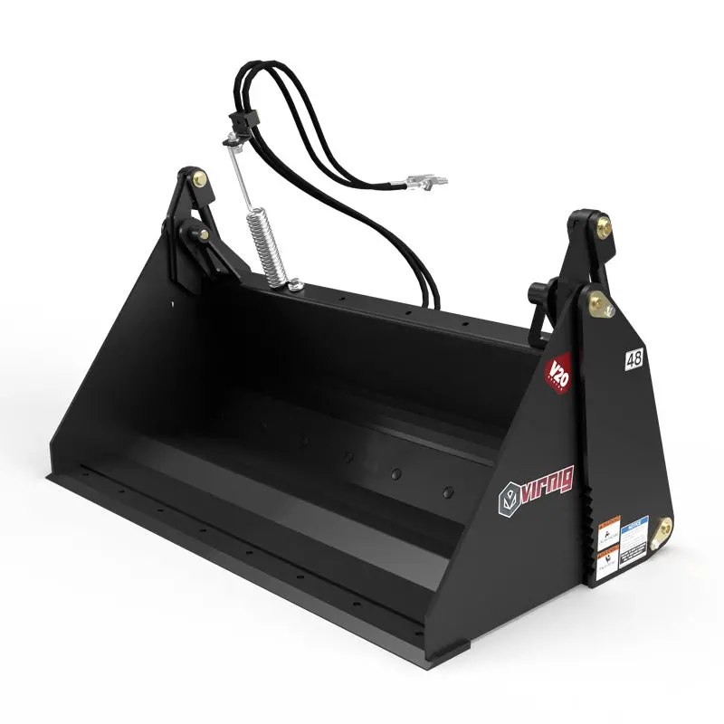 Virnig V20 Mini Skid Steer Multi-Purpose Bucket (4-In-1) | Cmp Series | Widths 36" To 54" | 15-25 Gpm | For Mini Skid Steers 7