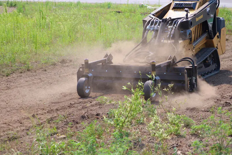 Virnig V20 Mini Skid Steer Power Rake | Model Cpr48 & Cpr60 | Raking Widths 48" & 60" | 10-18 Gpm | For Mini Skid Steers 1