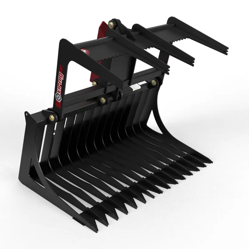 Virnig V20 Mini Skid Steer Skeleton Rock Grapple | Csrg Series | Widths 36" To 48" | 15-25 Gpm | For Mini Skid Steers 3
