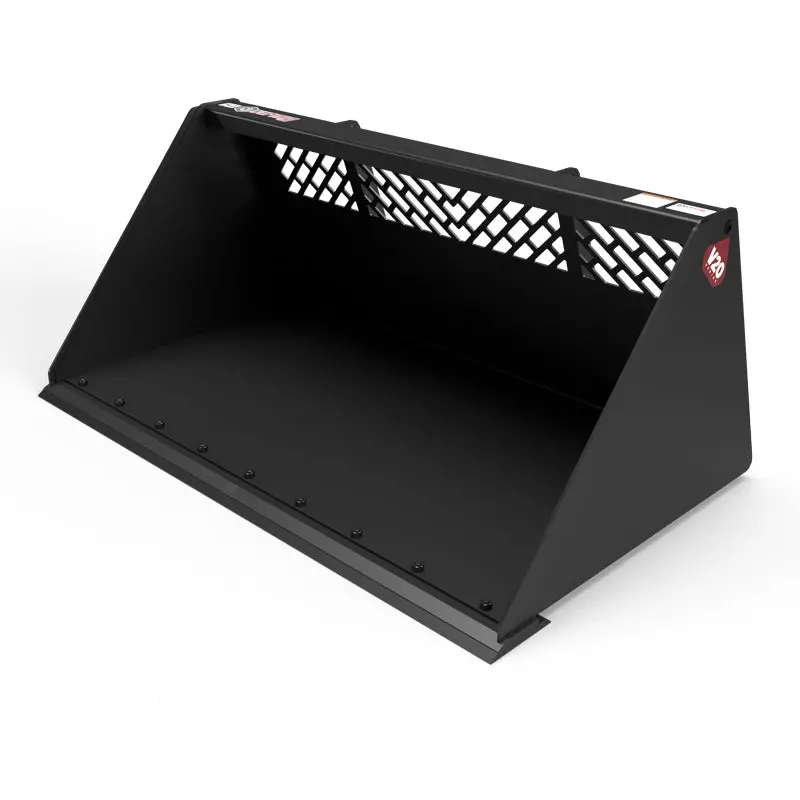 Virnig V20 Mini Skid Steer Snow/Light Material Bucket | Clmb Series | Widths 36" To 60" | 15-25 Gpm | For Mini Skid Steers 1
