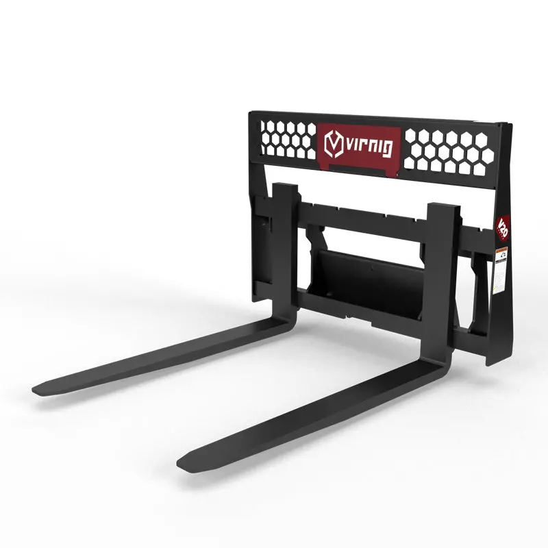 Virnig V20 Mini Skid Steer Wide Rail Pallet Fork | Models Cwpf3622 & Cwpf4222 | Widths 36" & 42" | 15-25 Gpm | For Mini Skid Steers 1