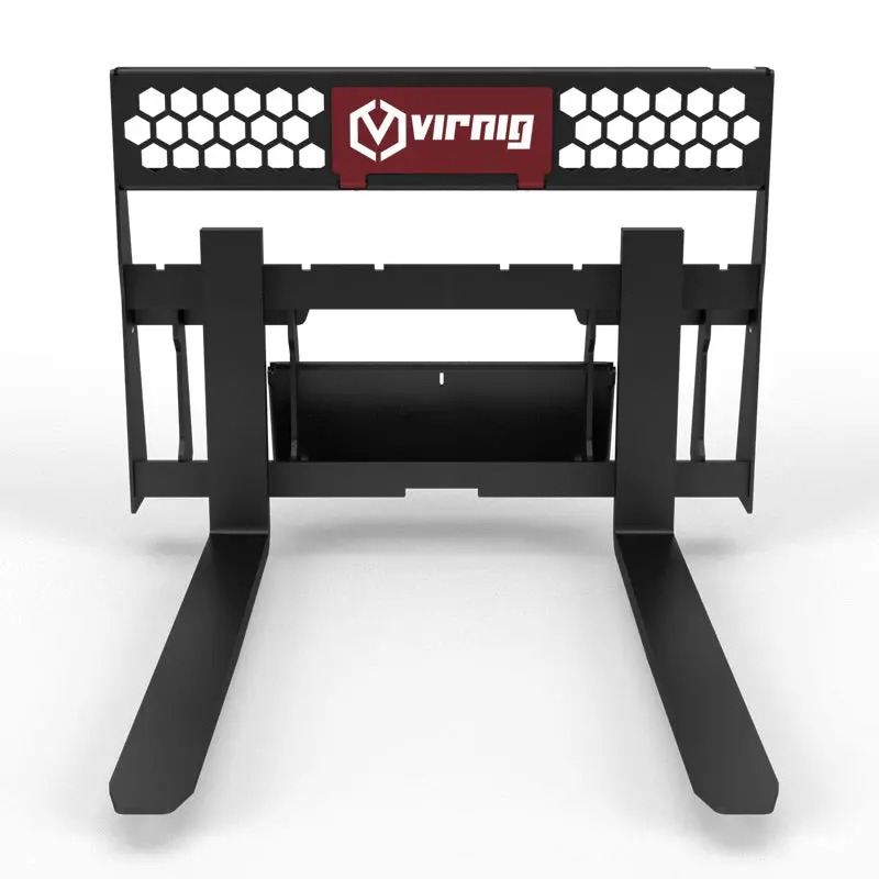 Virnig V20 Mini Skid Steer Wide Rail Pallet Fork | Models Cwpf3622 & Cwpf4222 | Widths 36" & 42" | 15-25 Gpm | For Mini Skid Steers 2