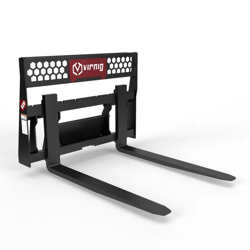 Virnig V20 Mini Skid Steer Wide Rail Pallet Fork | Models Cwpf3622 & Cwpf4222 | Widths 36" & 42" | 15-25 Gpm | For Mini Skid Steers 3