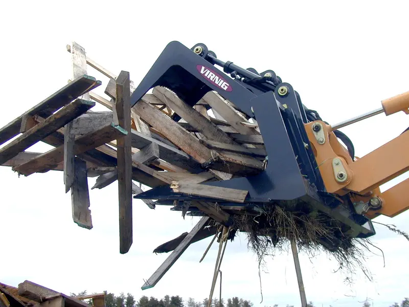 Virnig V50 Skeleton Tine Grapple | Stg Series | Widths 68" To 92" | 15-25 Gpm | For Skid Steers 1