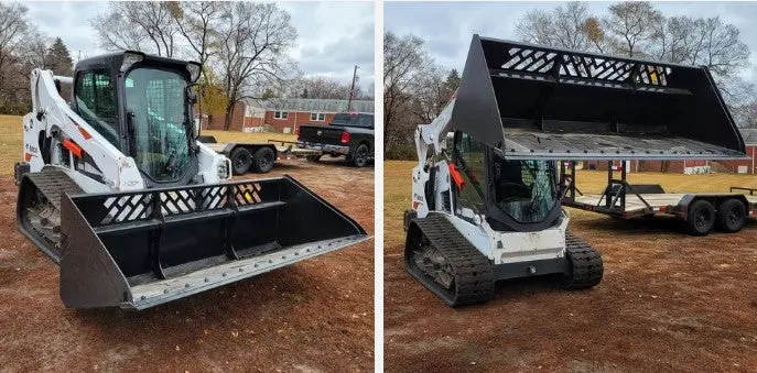 Virnig V50 Snow / Light Material Bucket | Mshv Series | Widths 72" To 101" | 15-25 Gpm | For Skid Steers 1