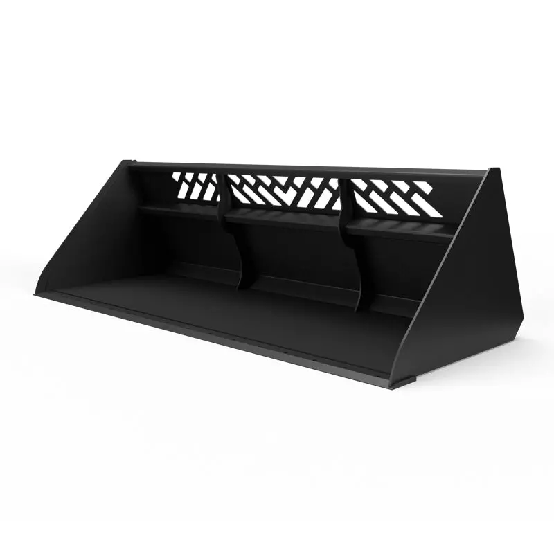 Virnig V50 Snow / Light Material Bucket | Mshv Series | Widths 72" To 101" | 15-25 Gpm | For Skid Steers 10