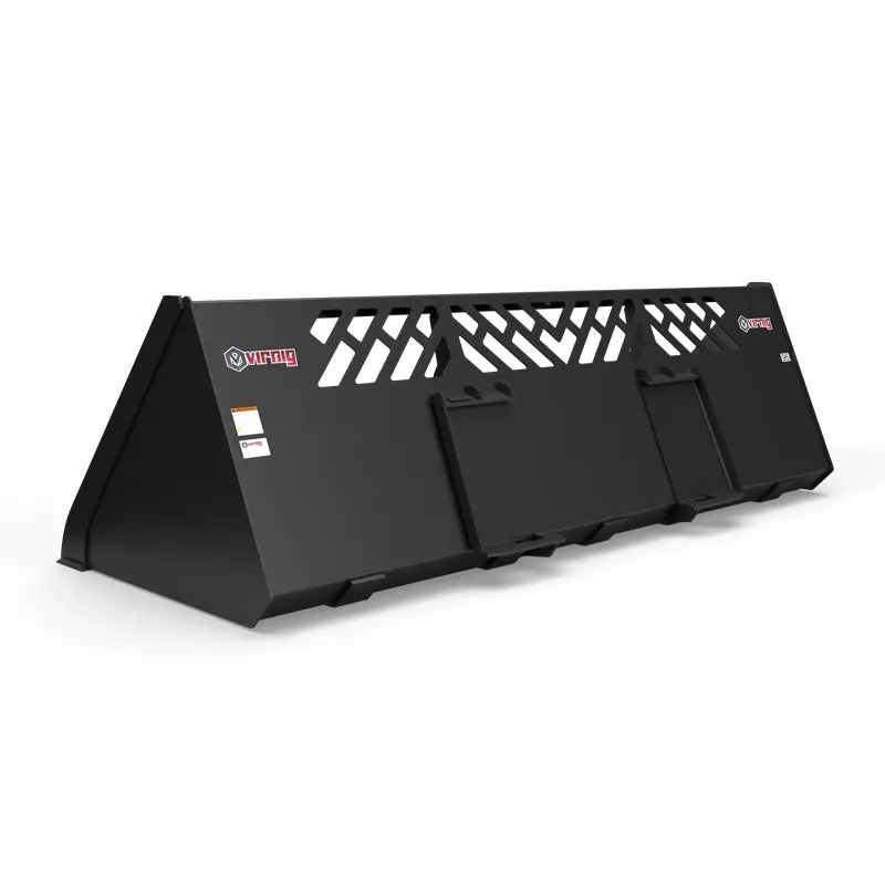 Virnig V50 Snow / Light Material Bucket | Mshv Series | Widths 72" To 101" | 15-25 Gpm | For Skid Steers 4