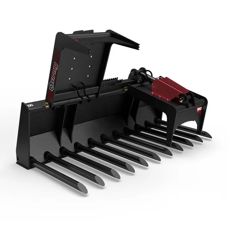 Virnig V60 Tine Fork Grapple | Itg Series | Widths 73" To 91" | 15-25 Gpm | For Skid Steers 1
