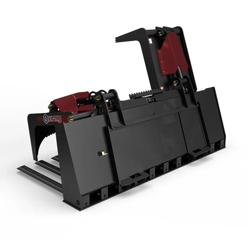 Virnig V60 Tine Fork Grapple | Itg Series | Widths 73" To 91" | 15-25 Gpm | For Skid Steers 4