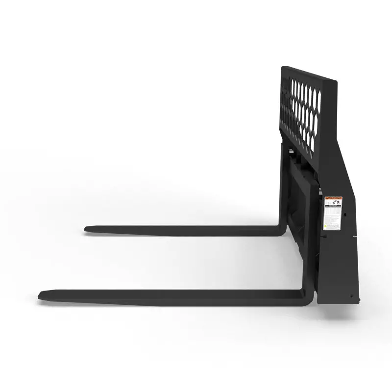 Virnig Wide Rail Pallet Fork: Hex-Guard | Wpfhg Series | Tine Length 42" To 72" | 15-25 Gpm | For Skid Steers 1