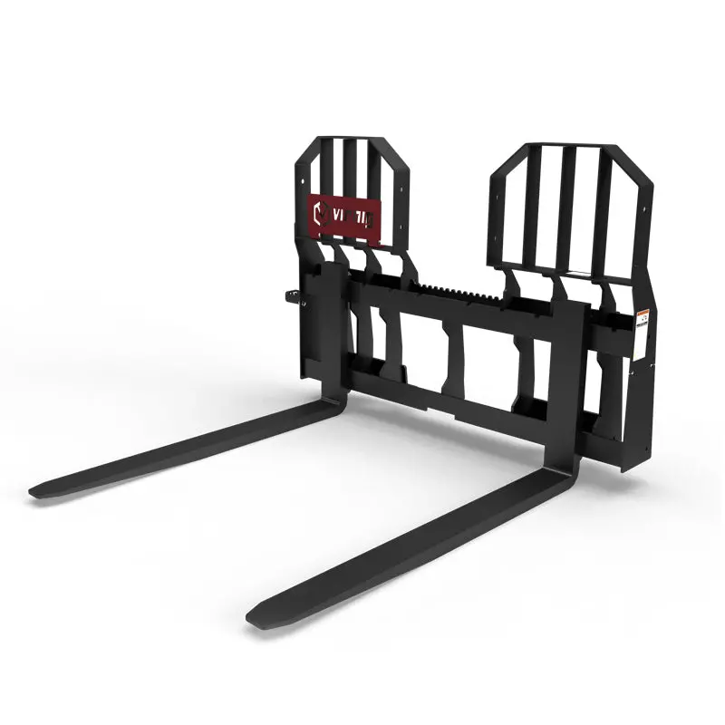 Virnig Wide Rail Walk-Through Pallet Fork | Wpfwt Series | Tine Length 42" To 72" | 15 -25 Gpm | For Skid Steers 1