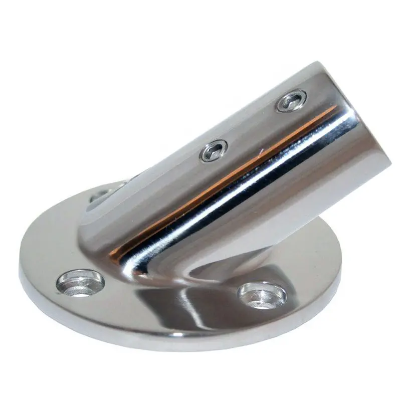Whitecap 1" O.D. 30 Degree Round Base Ss Rail Fitting [6177C] 1