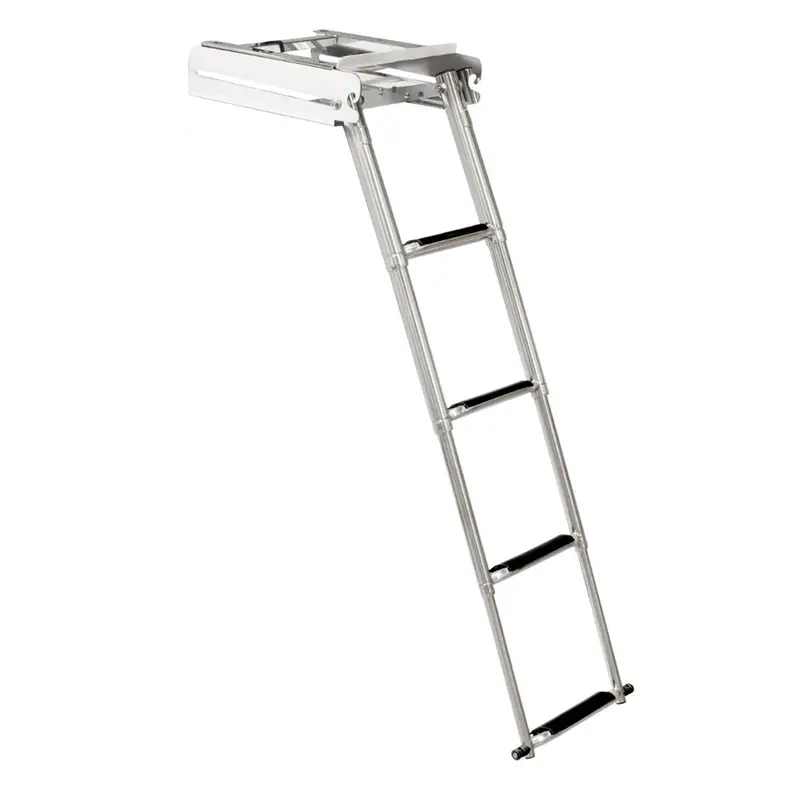 Whitecap 304 Stainless Steel 4-Step Sliding Under Platform Ladder [S-1858] 1