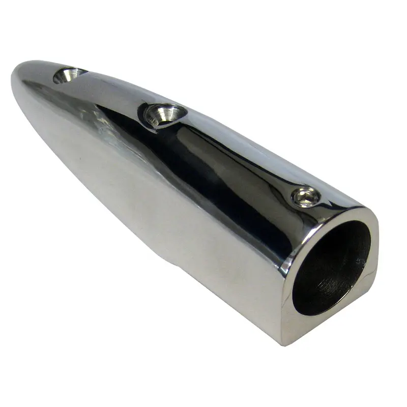 Whitecap 5-1/2 Degree Rail End (End-In) - 316 Stainless Steel - 7/8" Tube O.D. [6049C] 1