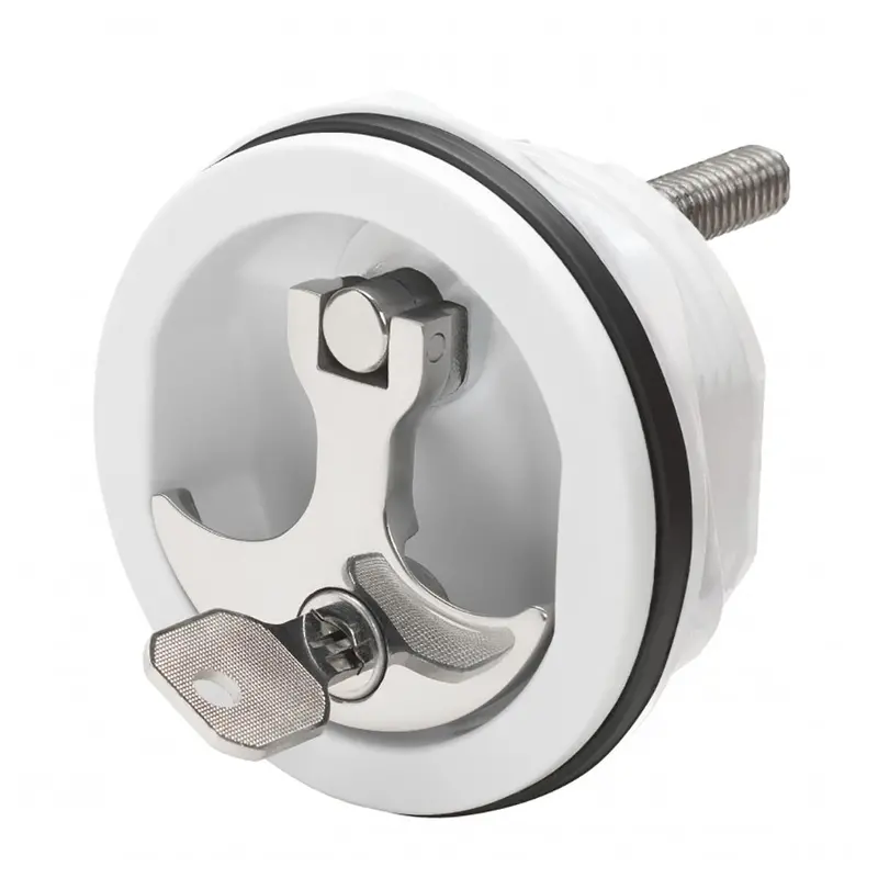 Whitecap Compression Handle Cp Zamac/White Nylon Locking Fresh Water Use Only [S-1415Wc] 1