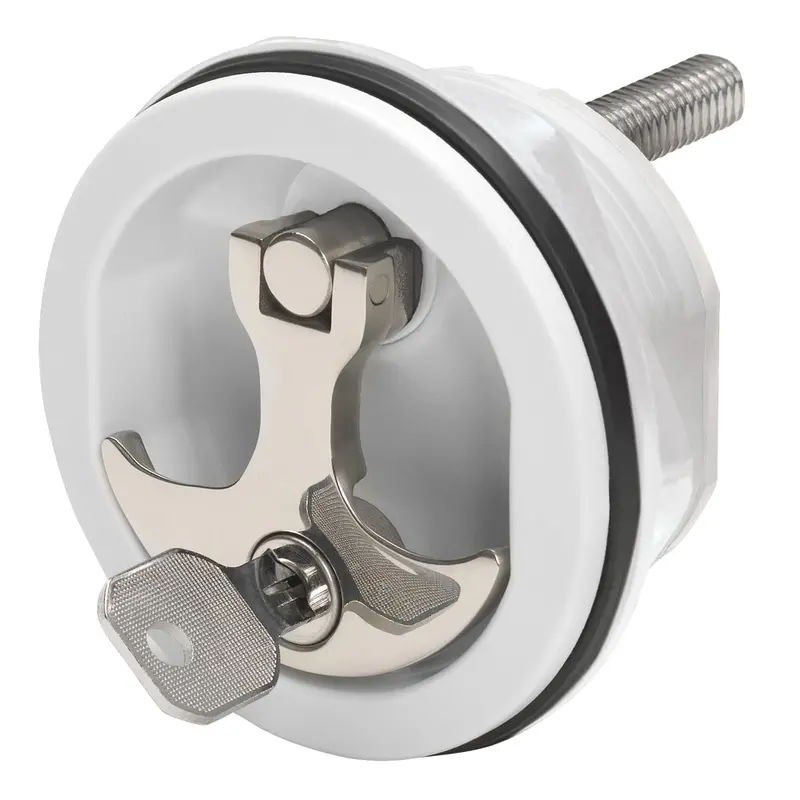 Whitecap Compression Handle - Nylon White/Stainless Steel - Locking [6228Wc] 1