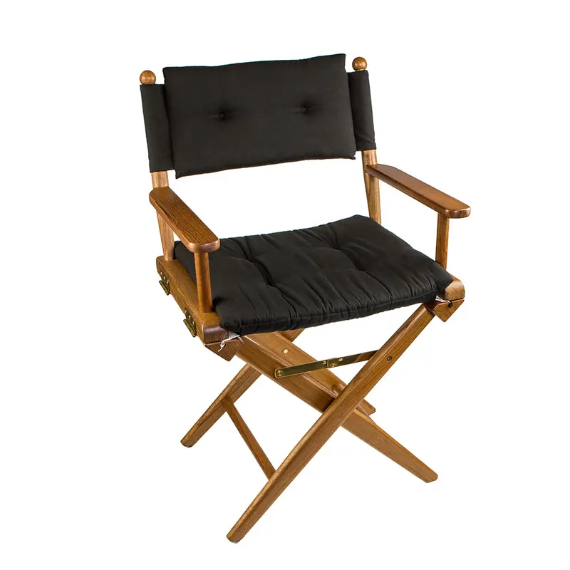 Whitecap Directors Chair W/Black Cushion - Teak [61041] 1