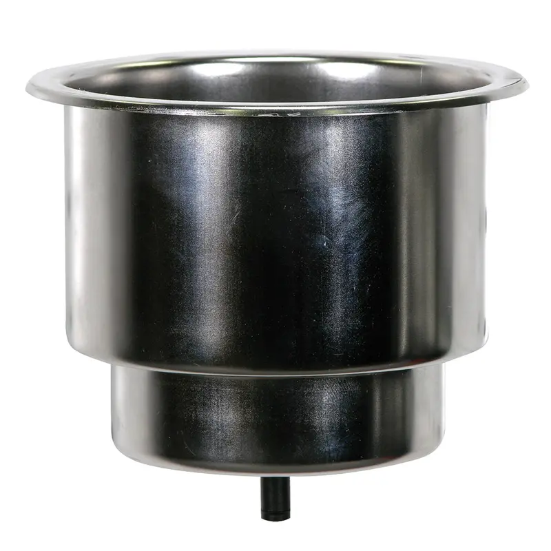 Whitecap Flush Cupholder W/Drain - 302 Stainless Steel [S-3511C] 1