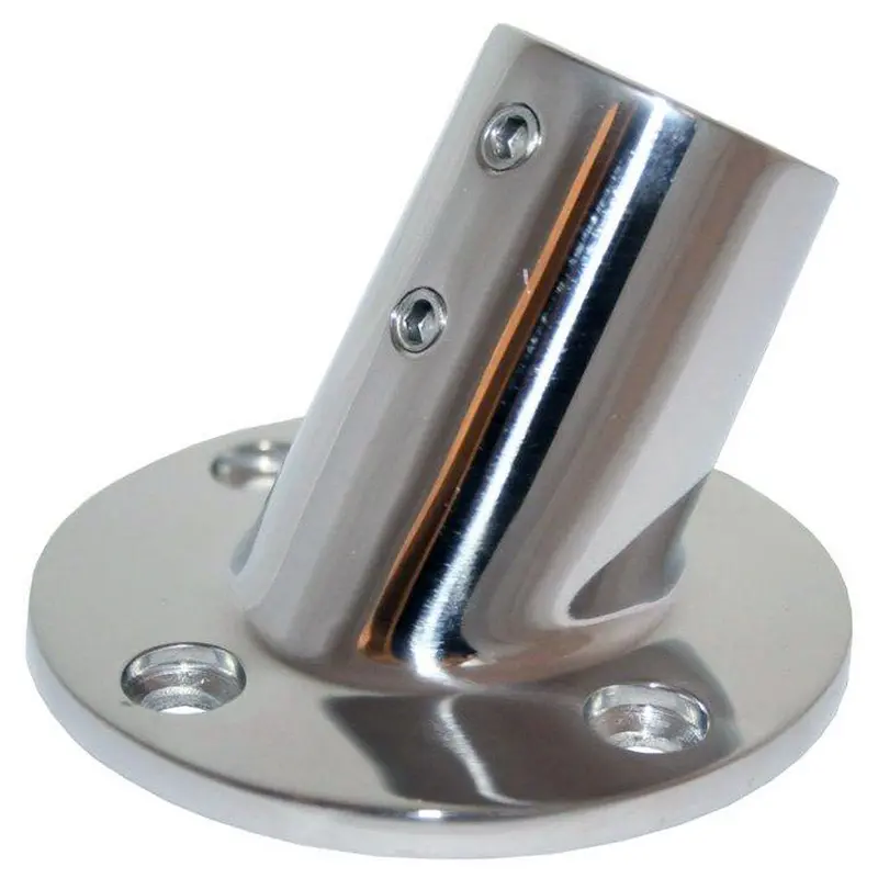 Whitecap " O.D. 60 Degree Round Base Ss Rail Fitting [6040C] 1