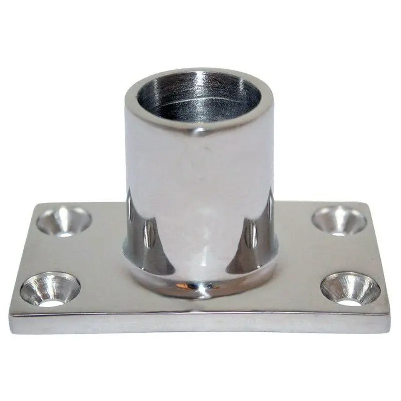 Whitecap " O.D. 90 Degree Rectangle Base Ss Rail Fitting [6041C] 1