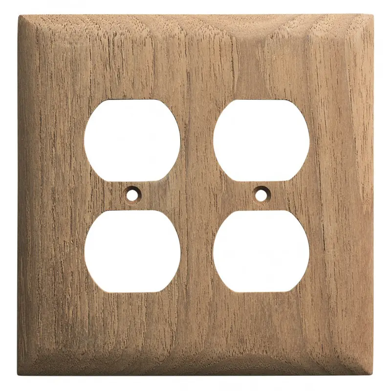 Whitecap Teak 2-Duplex/Receptacle Cover Plate [60177] 1