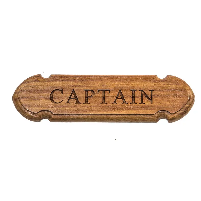 Whitecap Teak "Captain" Name Plate [62670] 1