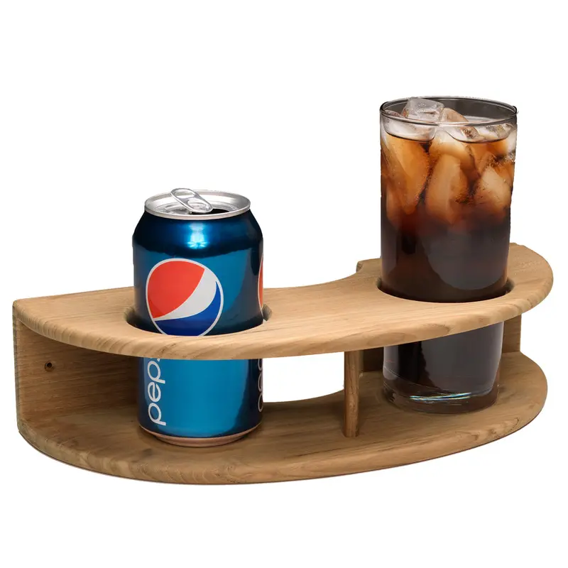 Whitecap Teak Curved Two-Drink Rack [63218] 1